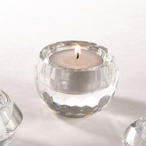 Glass Crystal Candle Holder Votive 2.5" x 1.6"